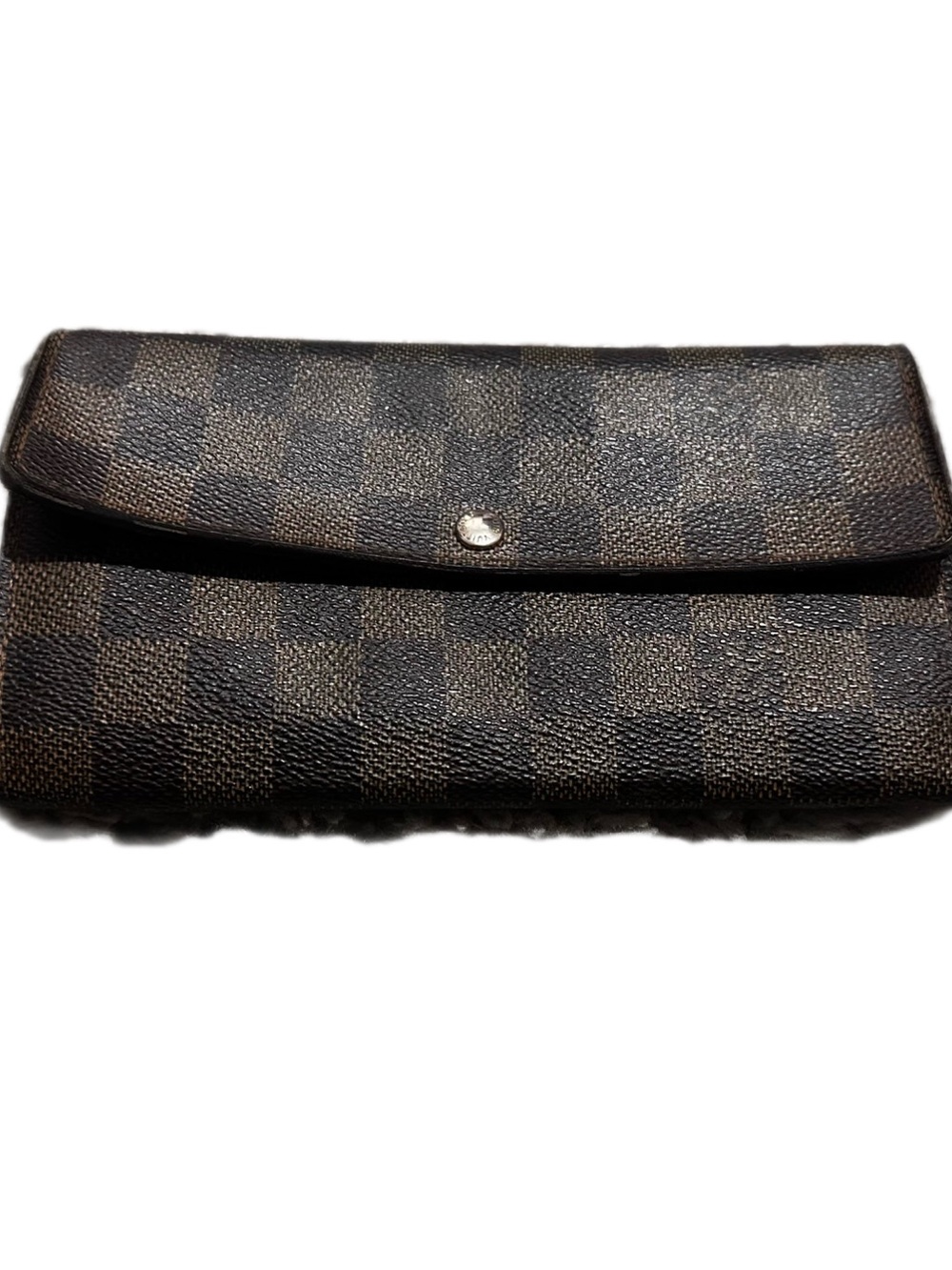 Louis Vuitton Brown Damier Foldover Wallet Clutch